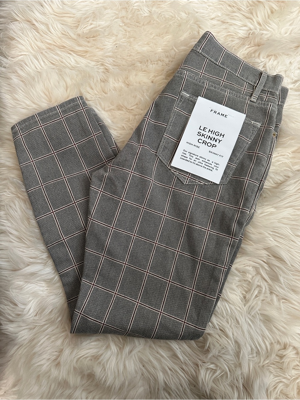Frame Denim Gray Plaid Ankle Pants